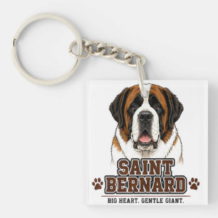 🐾 Saint Bernard Lover Family Pride 🐾 Key Ring