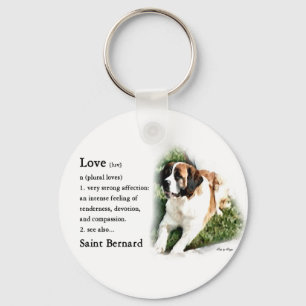 Saint Bernard Lovers Key Ring
