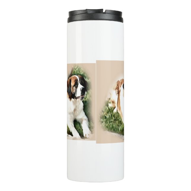 Saint Bernard Lovers  Thermal Tumbler (Back)