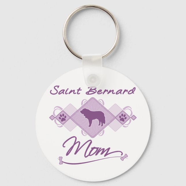 Saint Bernard Mum Key Ring (Front)
