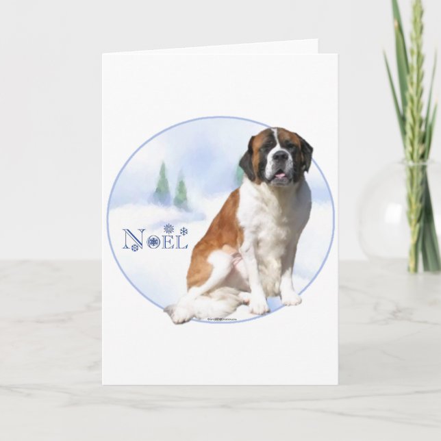 Saint Bernard Noel Holiday Card (Front)