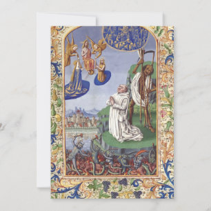 Saint Bernard of Clairvaux Medieval Illustration Invitation