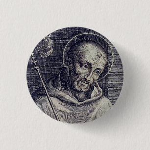 Saint Bernard of Clairvaux Mellifluous Doctor Art 3 Cm Round Badge