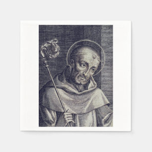 Saint Bernard of Clairvaux Mellifluous Doctor Art Napkin