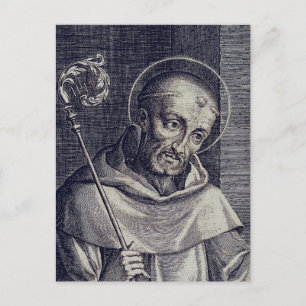 Saint Bernard of Clairvaux Mellifluous Doctor Art Postcard