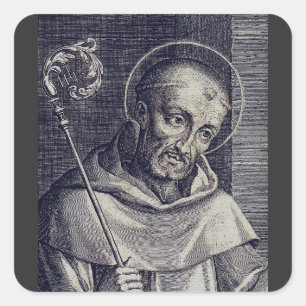 Saint Bernard of Clairvaux Mellifluous Doctor Art Square Sticker