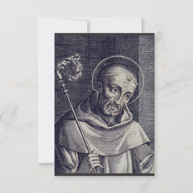 Saint Bernard of Clairvaux Patron of Scholars Thank You Card (Front)