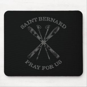 Saint Bernard Of Montjoux Snow Ski Gifts Winter Sk Mouse Mat