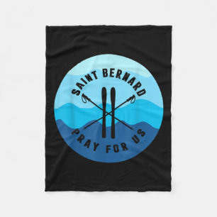 Saint Bernard Of Montjoux Snow Ski Winter Skiing S Fleece Blanket