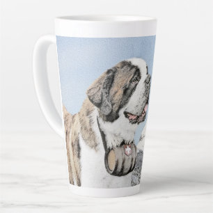 Saint Bernard Painting - Cute Original Dog Art Latte Mug