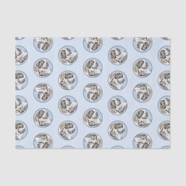 Saint Bernard Painting Rough St Original Dog Art Tissue Paper (Front)