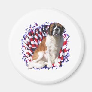 Saint Bernard Patriot Magnet