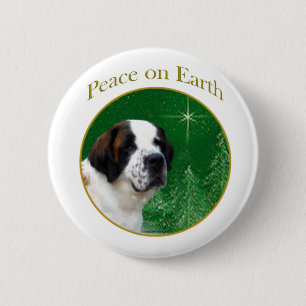 Saint Bernard Peace 6 Cm Round Badge