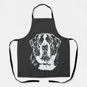 Saint Bernard Portrait Minimalist Apparel Apron