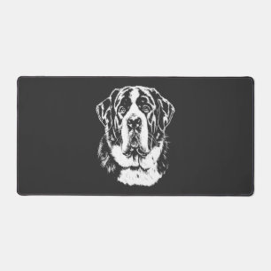 Saint Bernard Portrait Minimalist Apparel Desk Mat