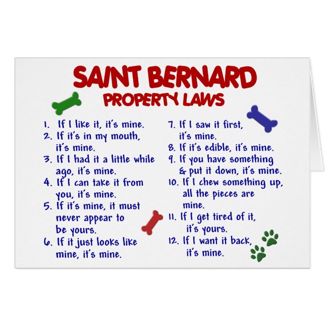 SAINT BERNARD Property Laws 2 (Front Horizontal)