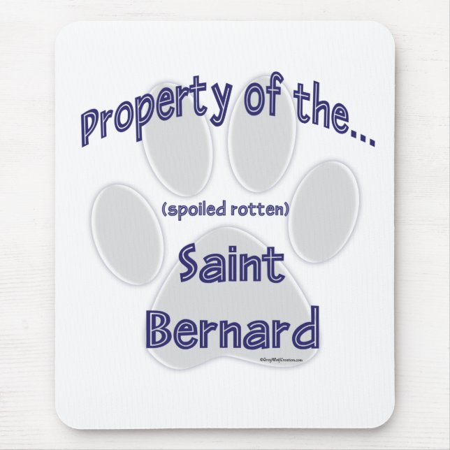 Saint Bernard Property Mouse Mat (Front)