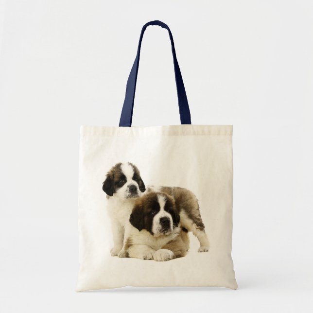 Saint Bernard Puppy Dog -  Love St. Bernard Tote Bag (Front)