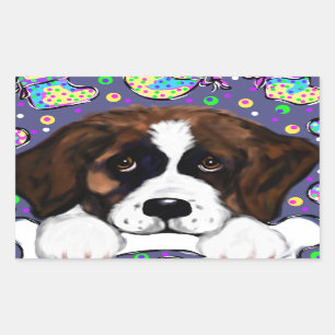 Saint Bernard Rectangular Sticker