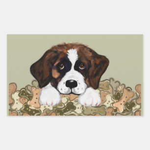 Saint Bernard Rectangular Sticker