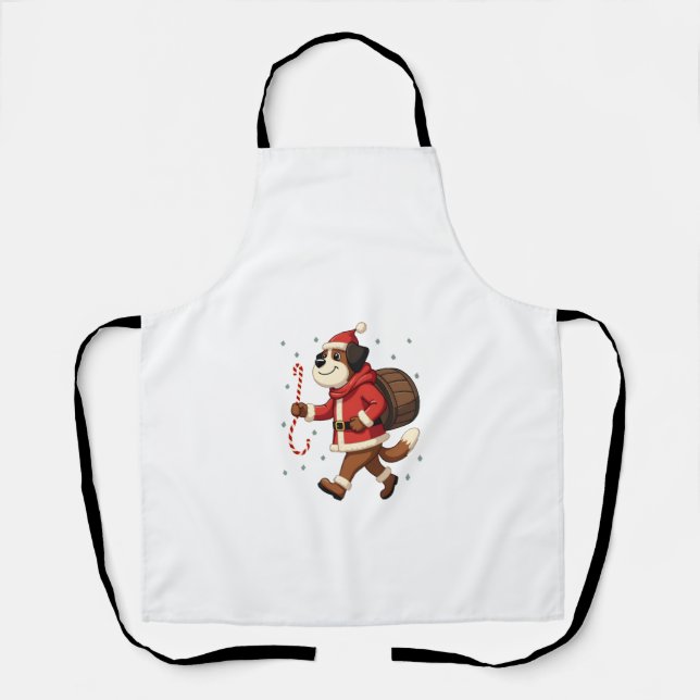 Saint Bernard Rescue Christmas Apron (Front)