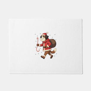 Saint Bernard Rescue Christmas Doormat