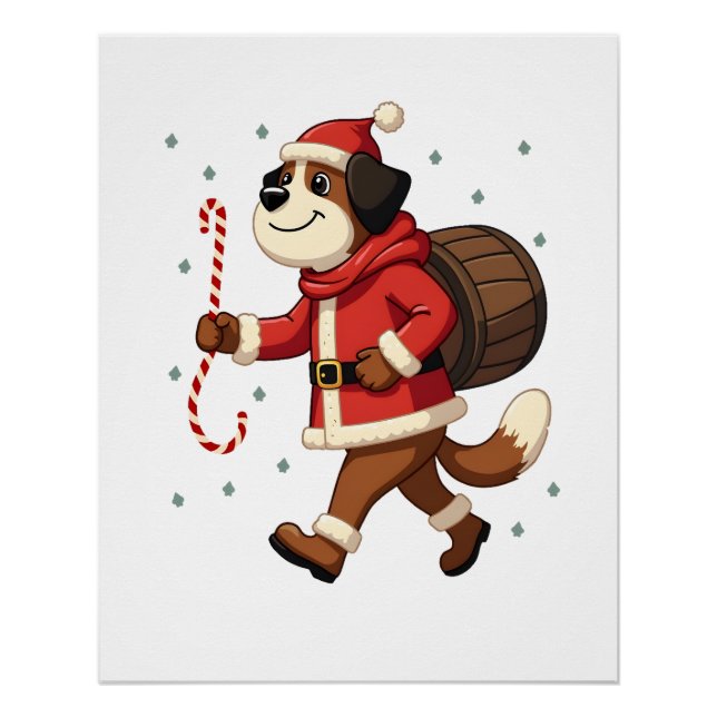Saint Bernard Rescue Christmas Poster (Front)