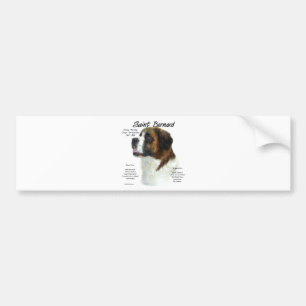 Saint Bernard (rough) History Design Bumper Sticker