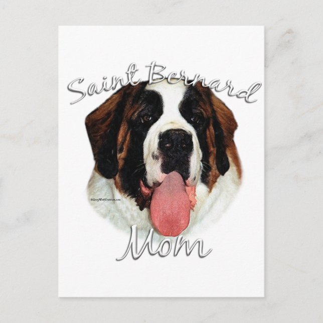Saint Bernard (rough) Mum 2 Postcard (Front)