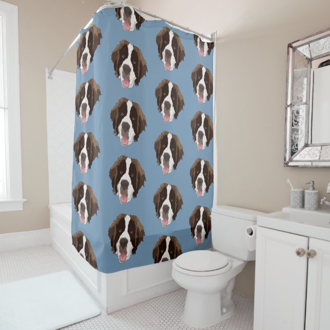 Saint Bernard Shower Curtain (In Situ)