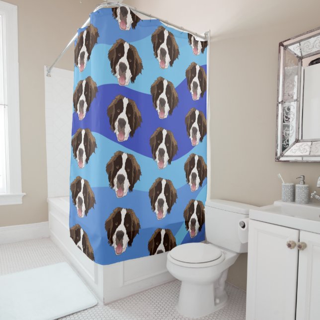 Saint Bernard  Shower Curtain (In Situ)