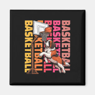 Saint Bernard Sketll Sports Dog Lover Magnet