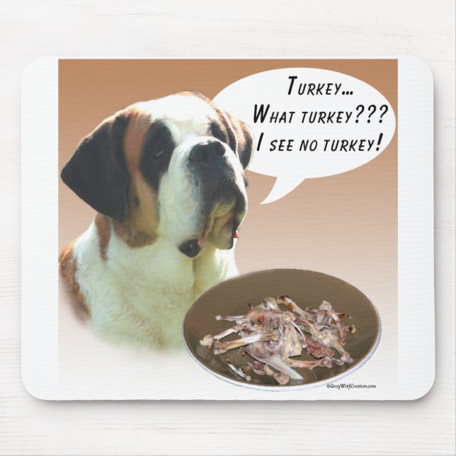 Saint Bernard (smooth) Turkey Mouse Mat (Front)