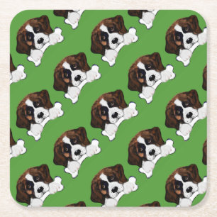 Saint Bernard Square Paper Coaster