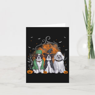 Saint Bernard St. Bernard Dog Halloween Ghost Cost Card