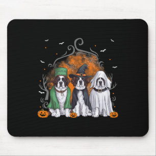 Saint Bernard St. Bernard Dog Halloween Ghost Cost Mouse Mat