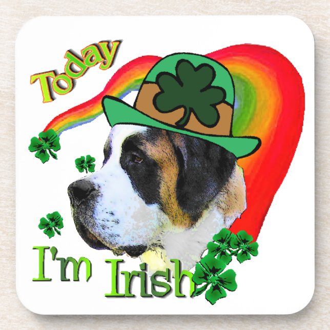 Saint Bernard St Patricks Coaster (Front)