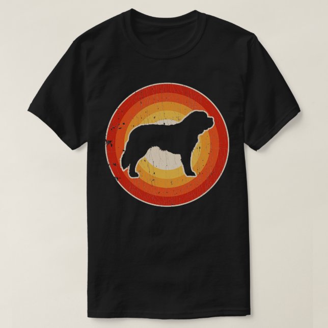 Saint Bernard Sunset Retro for Men Women Boys Girl T-Shirt (Design Front)