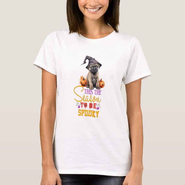 Saint Bernard This Is The Season To Be Spooky T-Shirt (Front)