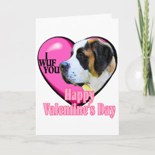 Saint  Bernard Valentine's Day Gifts Holiday Card