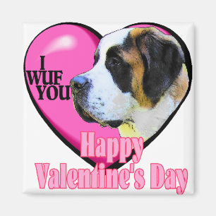 Saint Bernard Valentine's Day Gifts Magnet