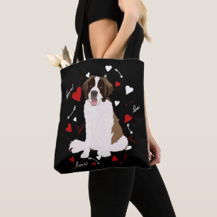 Saint Bernard Valentines Day Tote Bag