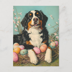 Saint Bernard Vintage Easter Postcard