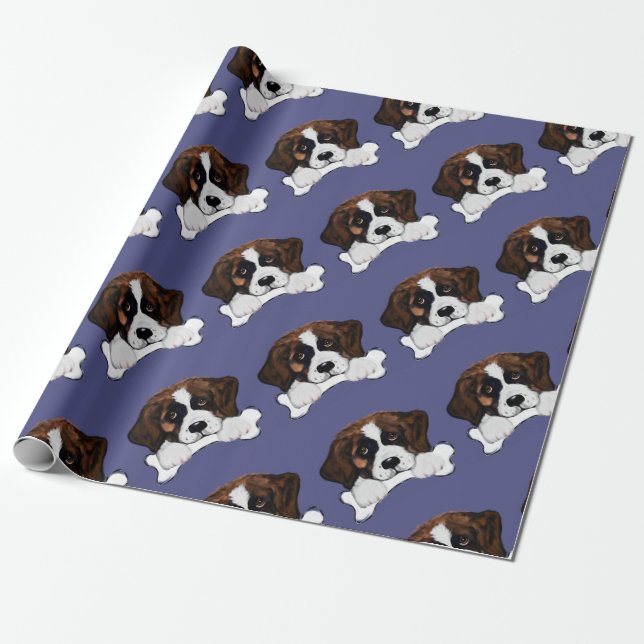 Saint Bernard Wrapping Paper (Unrolled)