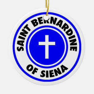 Saint Bernardine of Siena Ceramic Tree Decoration