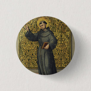 Saint Bernardino of Siena Renaissance Style Art  3 Cm Round Badge