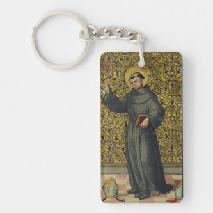 Saint Bernardino of Siena Renaissance Style Art Key Ring