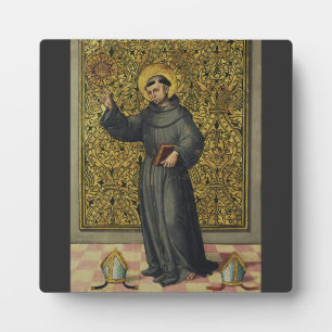 Saint Bernardino of Siena Renaissance Style Art  Plaque