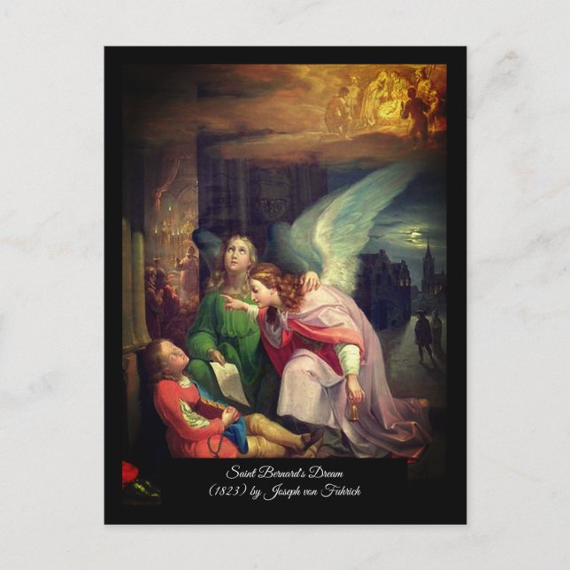 Saint Bernard's dream Postcard (Front)