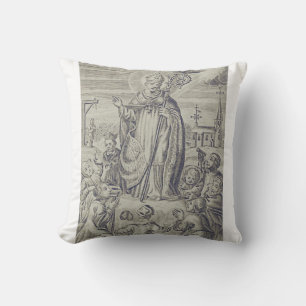 Saint Bishop Amandus of Maastricht Holy Card Cushion